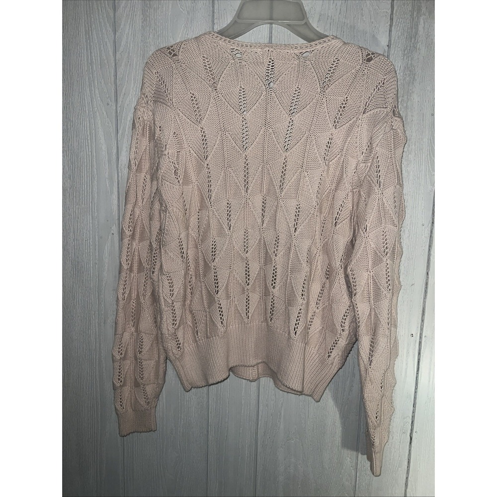 Jeanne Pierre Sweater Women's L Pink Floral - Picture 4 of 6